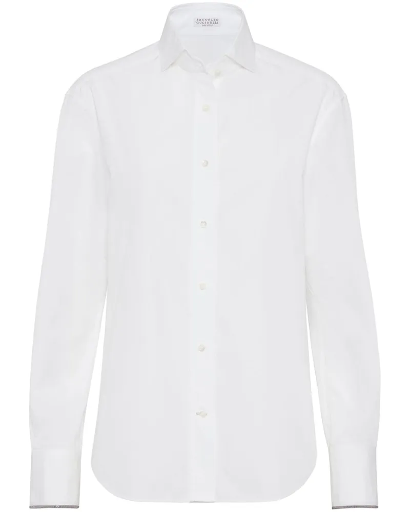 Brunello Cucinelli Hemd mit Monili-Detail - Weiß Weiß