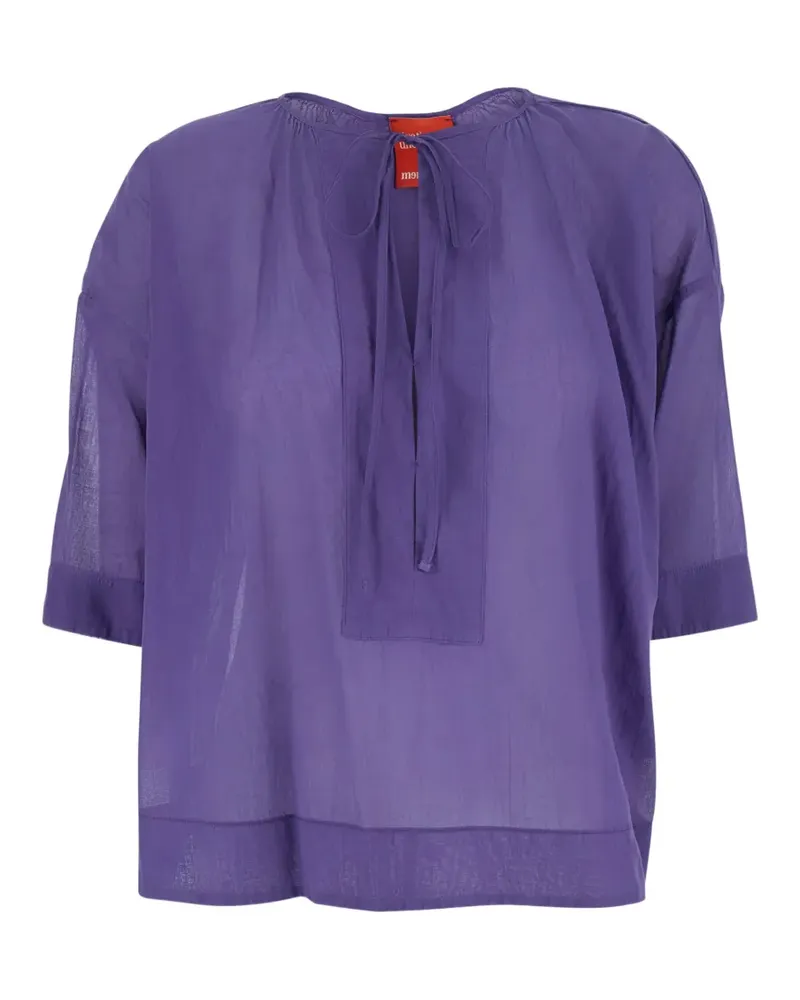 ..,merci tie-neck semi-sheer blouse - Violett Violett