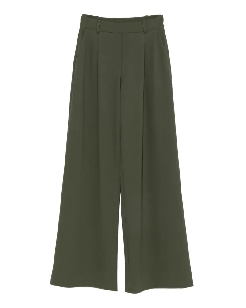 Patrizia Pepe Wide-Leg-Hose mit Bundfalten - Grün Grün