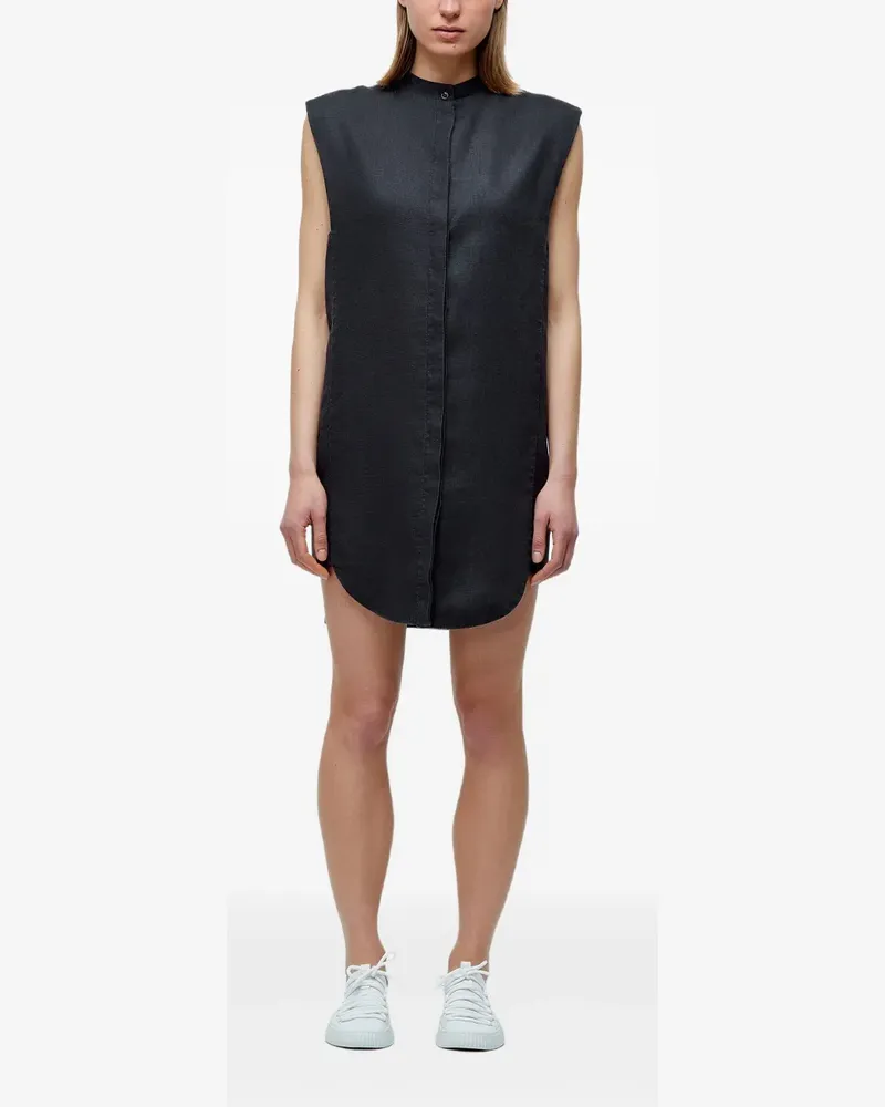 Osklen Ärmelloses Leinenkleid - Schwarz Schwarz
