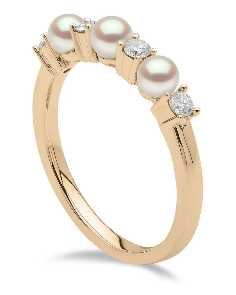 YOKO London 18kt Eclipse Gelbgoldring mit Akoya-Perlen und Diamanten Gold