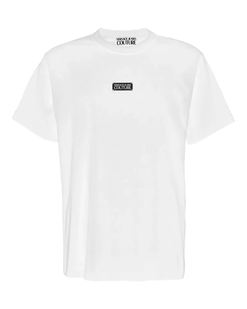 Versace Jeans T-Shirt mit Logo-Patch - Weiß Weiß
