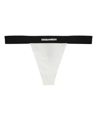 Dsquared2 Tanga mit Logo Weiß