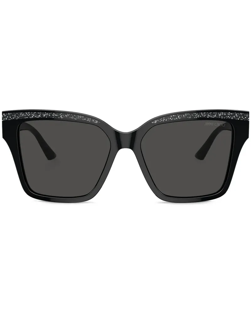 Jimmy Choo Sonnenbrille mit eckigem Gestell - Schwarz Schwarz