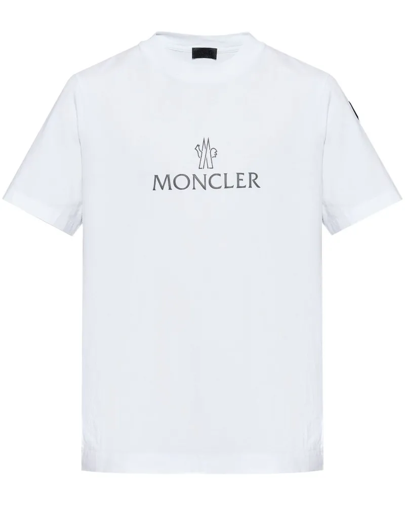 Moncler T-Shirt mit Logo - Weiß Weiß