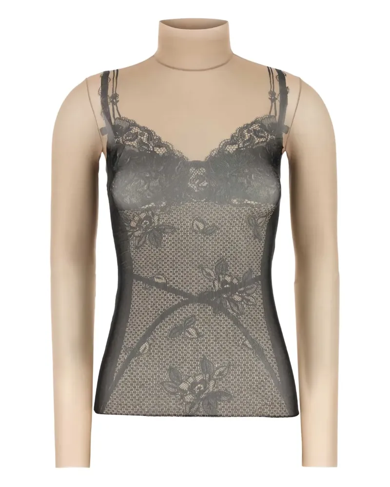 Balenciaga Oberteil aus Tüll - Grau Grau