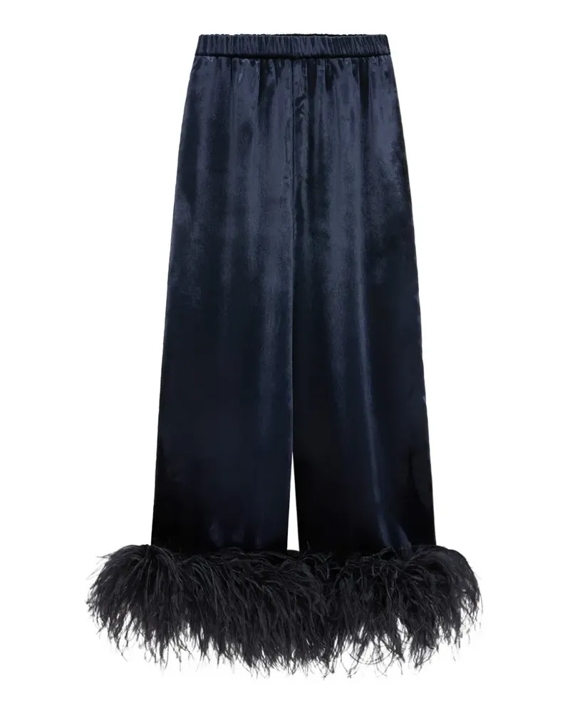 16ARLINGTON Joelle Hose mit Federbesatz - Blau Blau