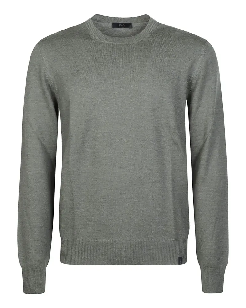 Fay Pullover mit rundem Ausschnitt - Grau Grau