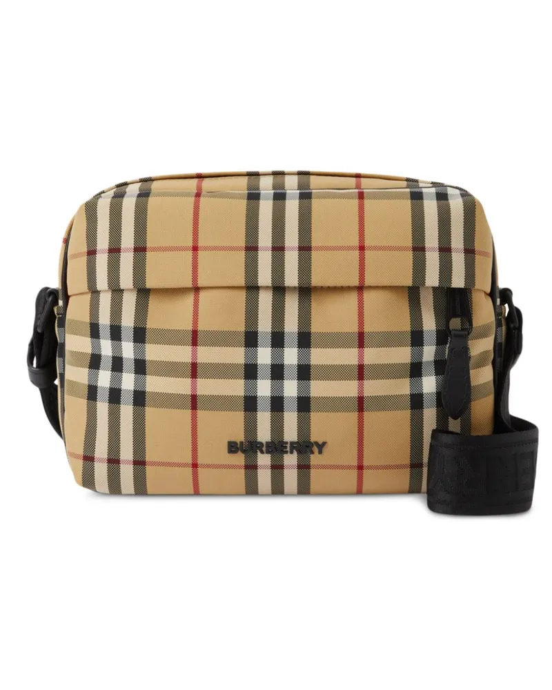 Burberry Schultertasche mit Karomuster - Nude Nude