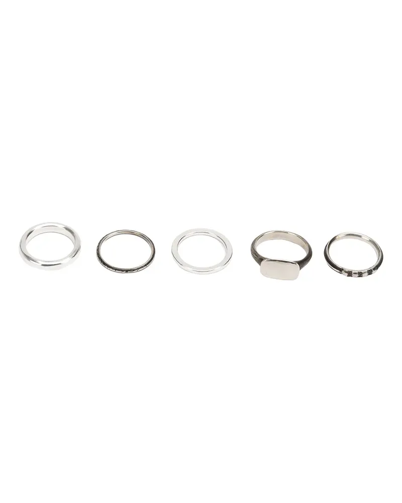 WERKSTATT:MÜNCHEN Antique' Set aus fünf Ringen - Silber Silber