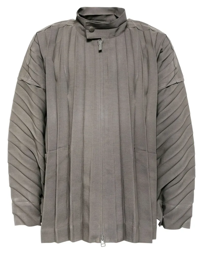 Issey Miyake Edge Jacke mit Falten - Grau Grau