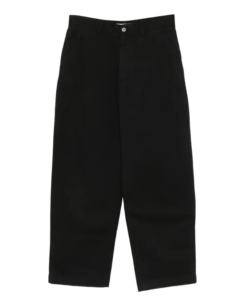 Lacoste Gerade Hose mit Logo-Patch - Schwarz Schwarz