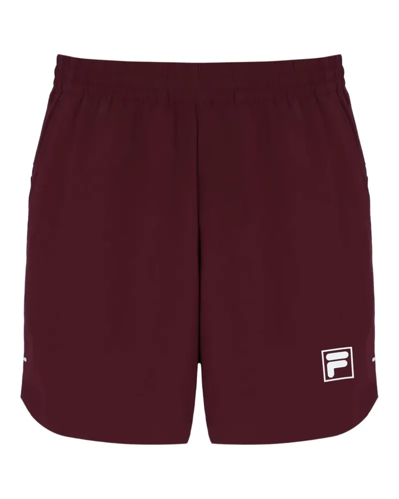 Fila Wine Shorts mit Logo-Patch - Rot Rot
