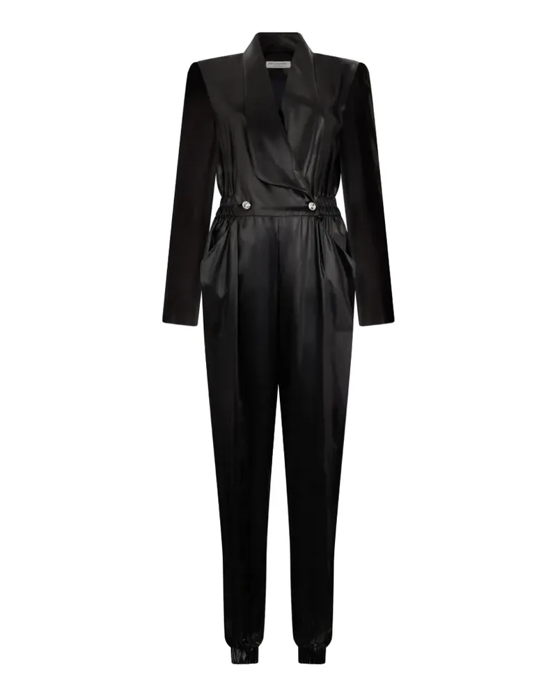 Philosophy Di Lorenzo Serafini Jumpsuit in Lederoptik - Schwarz Schwarz