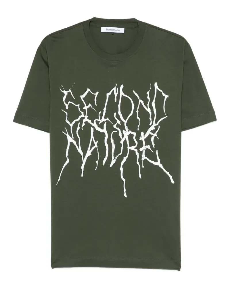 Études Studio T-Shirt mit Print - Grün Grün