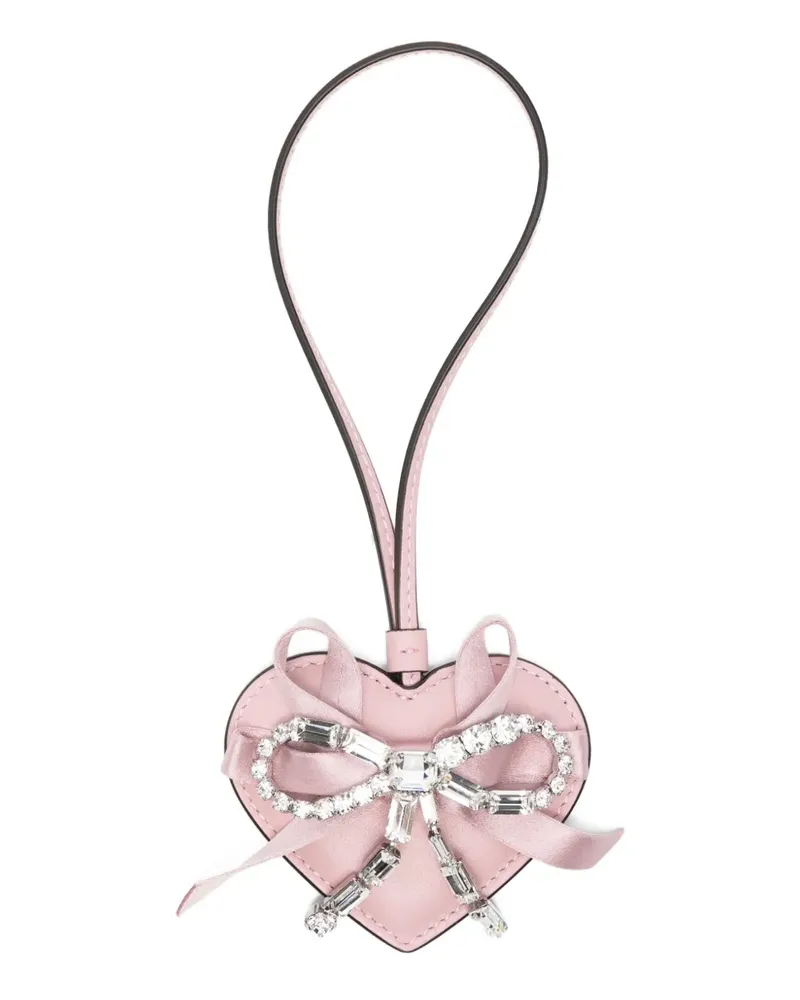 Jimmy Choo heart charmz bow keyring - Rosa Rosa