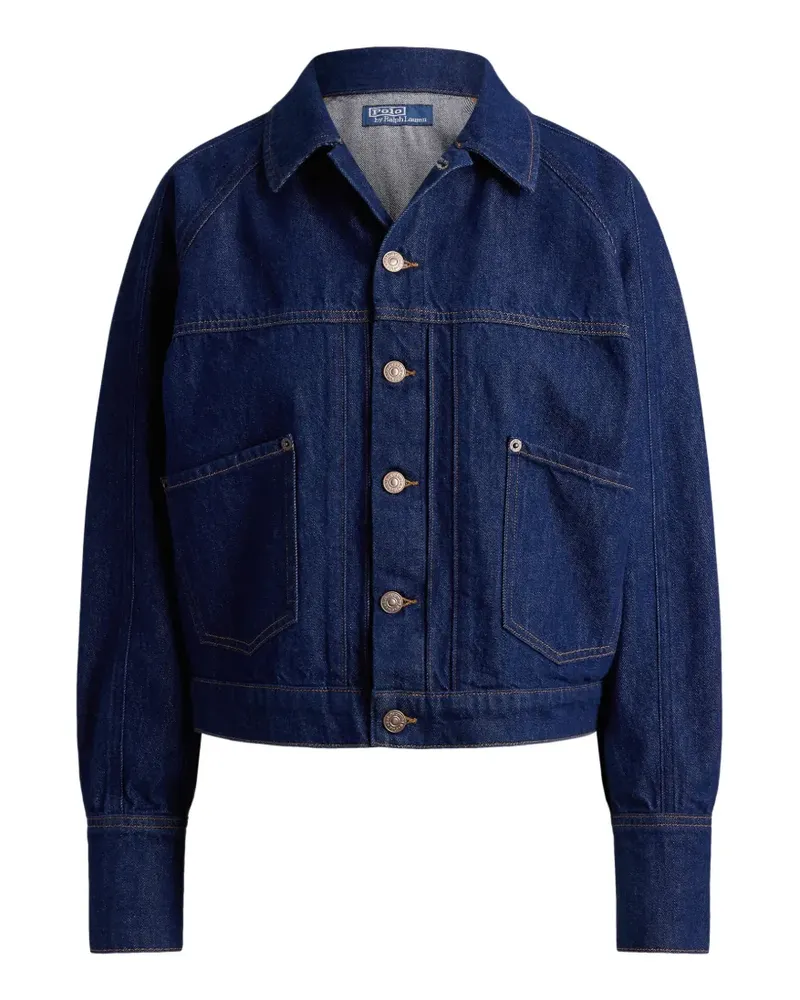 Ralph Lauren Geknöpfte Jacke mit Raglanärmeln - Blau Blau