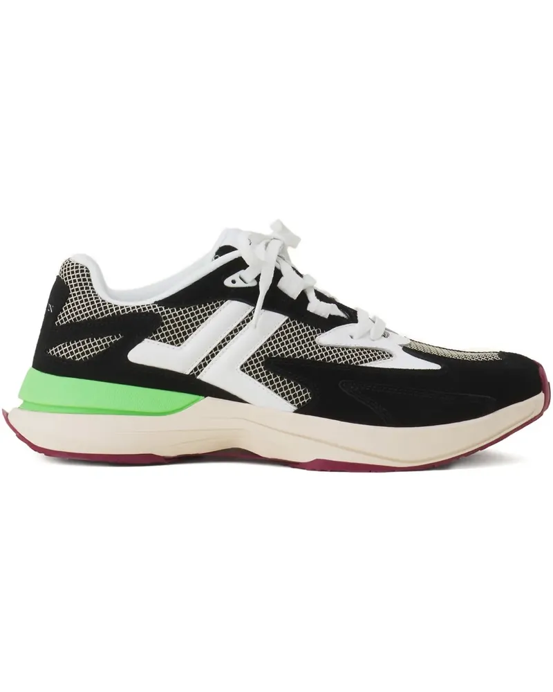 Lanvin mesh-panel leather sneakers - Schwarz Schwarz