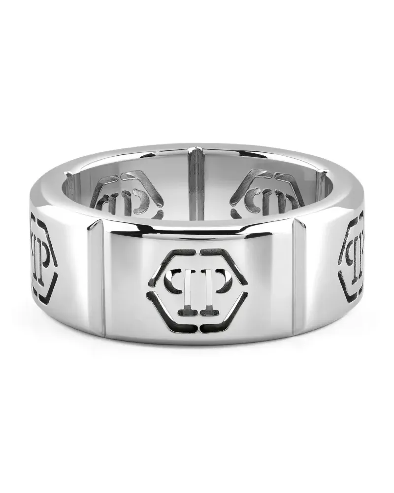 Philipp Plein Plein Tag Ring - Silber Silber