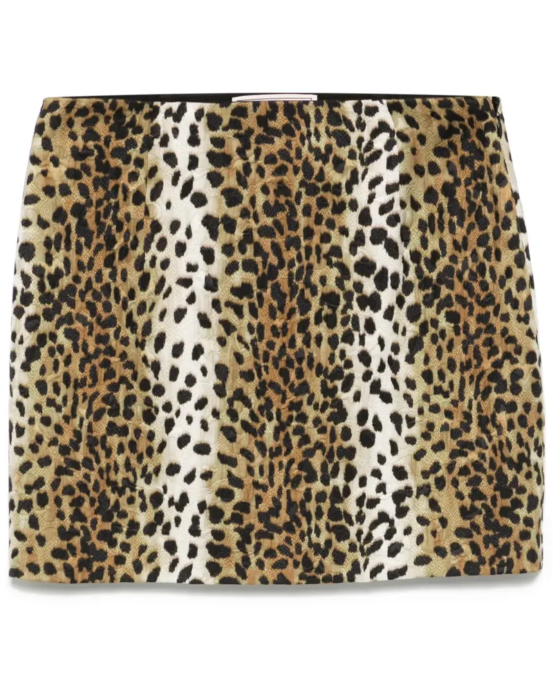 Blumarine Minirock mit Leoparden-Print - Schwarz Schwarz