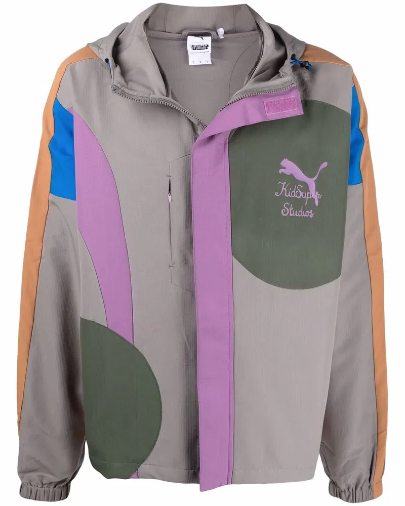 Puma Jacke mit Logo-Print - Grau Grau