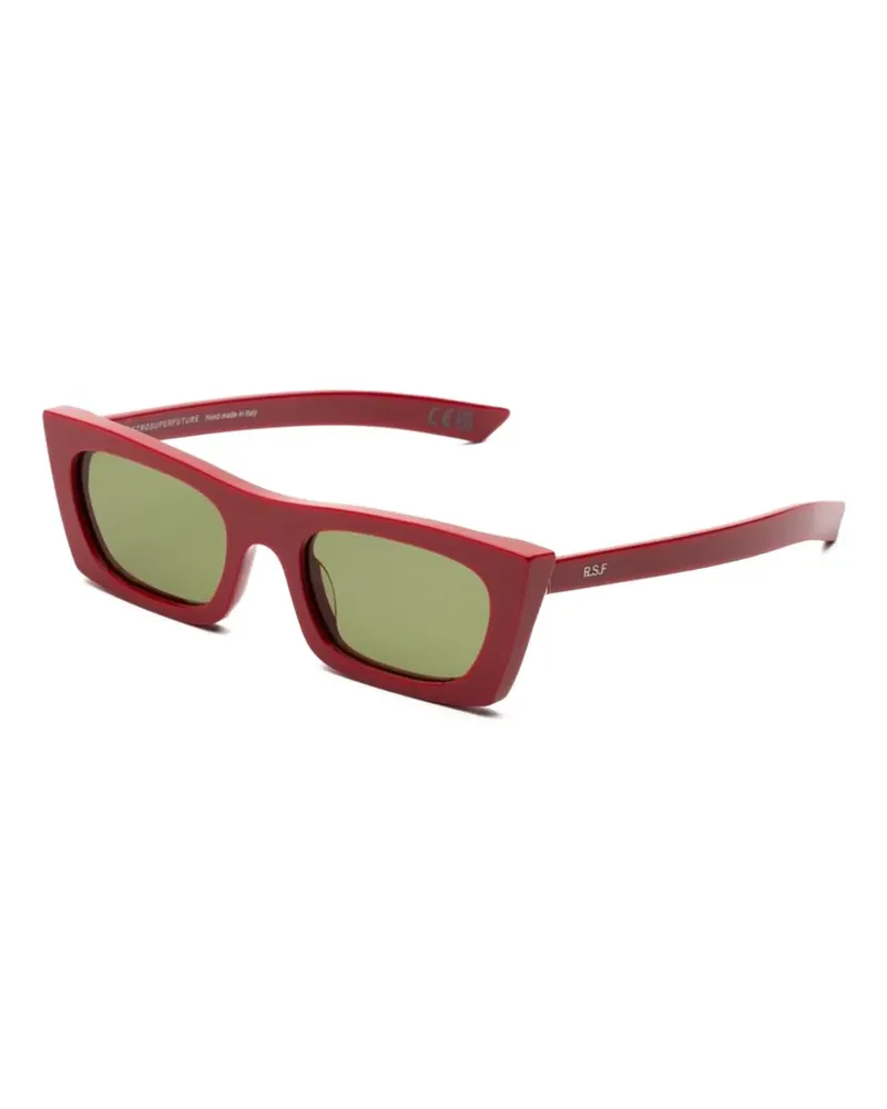 RETROSUPERFUTURE Fred 2.0 Sonnenbrille mit geometrischem Gestell - Rot Rot