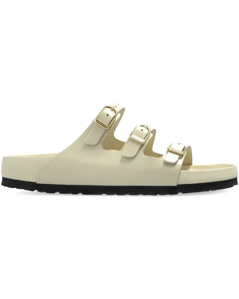 Birkenstock Florida Pantoletten mit Dreifach-Schnalle - Nude Nude