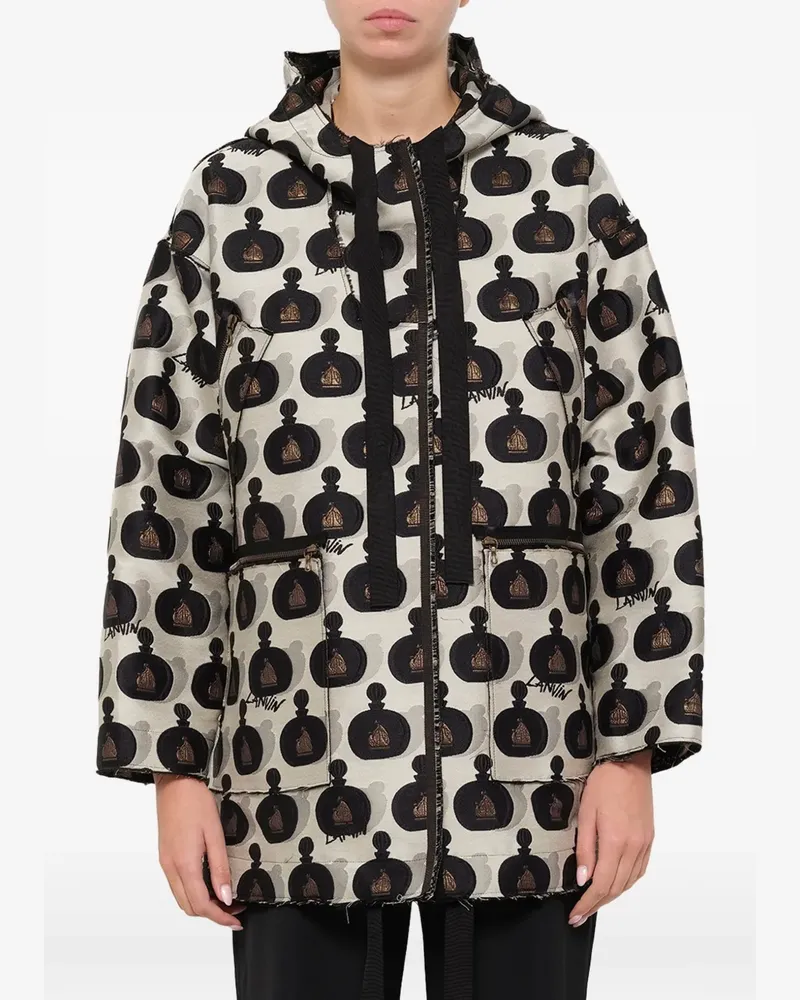 Lanvin printed parka - Nude Nude
