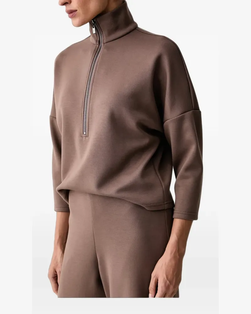 Joseph Ribkoff Jumpsuit mit weitem Bein und kurzem Reißverschluss - Braun Braun