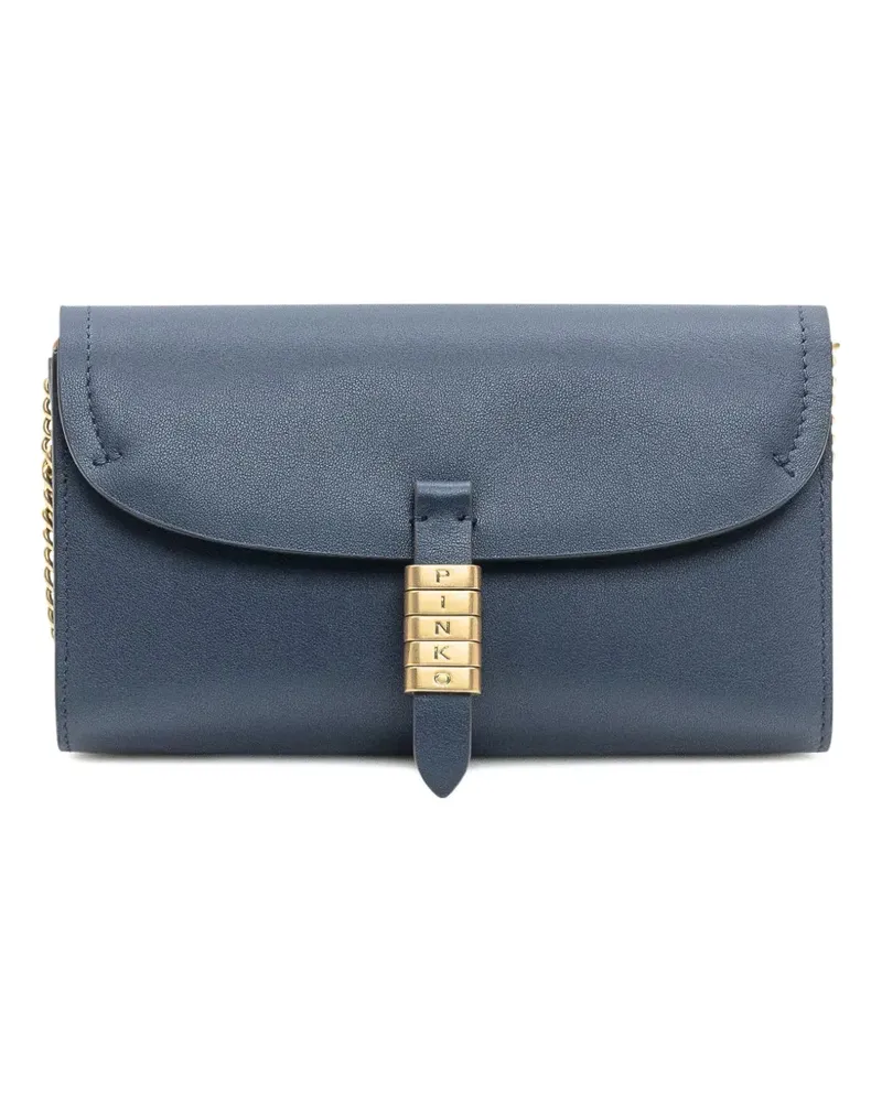 Pinko Schultertasche mit Kettenriemen - Blau Blau