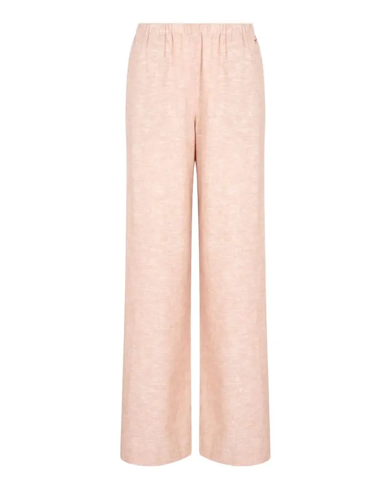 Armani Exchange marl-effect wide-leg trousers - Rosa Rosa