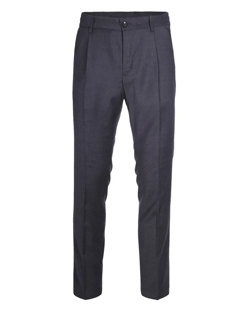 Luigi Bianchi Mantova buttoned wool-blend pants - Grau Grau