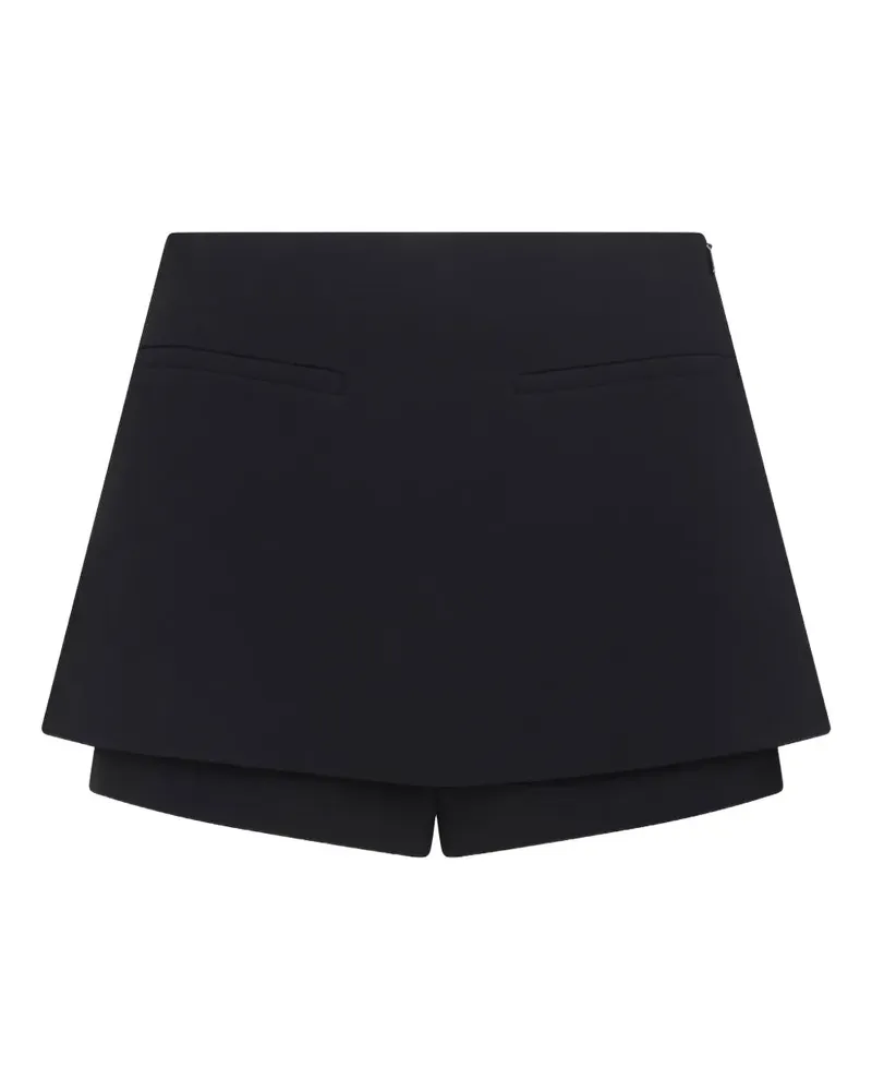 David Koma Kurzer Hosenrock im Layering-Look - Schwarz Schwarz