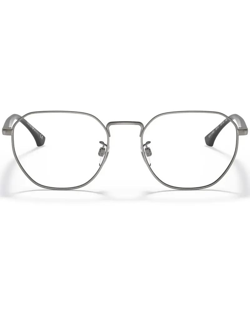 Emporio Armani Brille mit geometrischem Gestell - Grau Grau