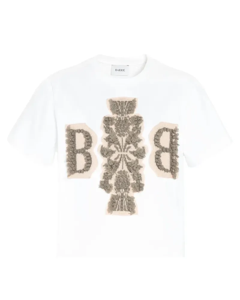 Barrie Cropped-T-Shirt mit Logo - Weiß Weiß
