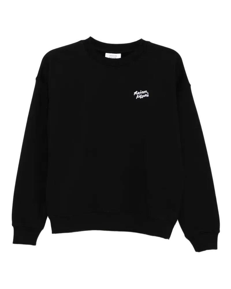 Kitsuné Sweatshirt mit Logo-Stickerei - Schwarz Schwarz