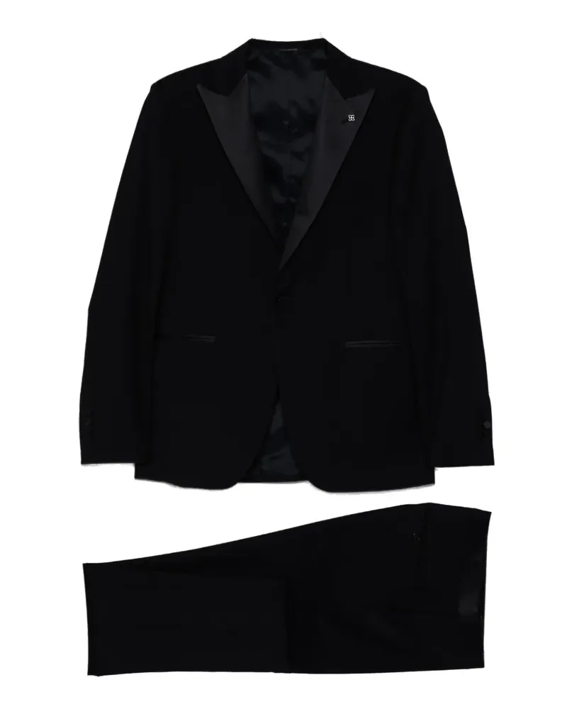 Tagliatore Einreihiger Anzug mit steigendem Revers (3er-Set) - Blau Blau