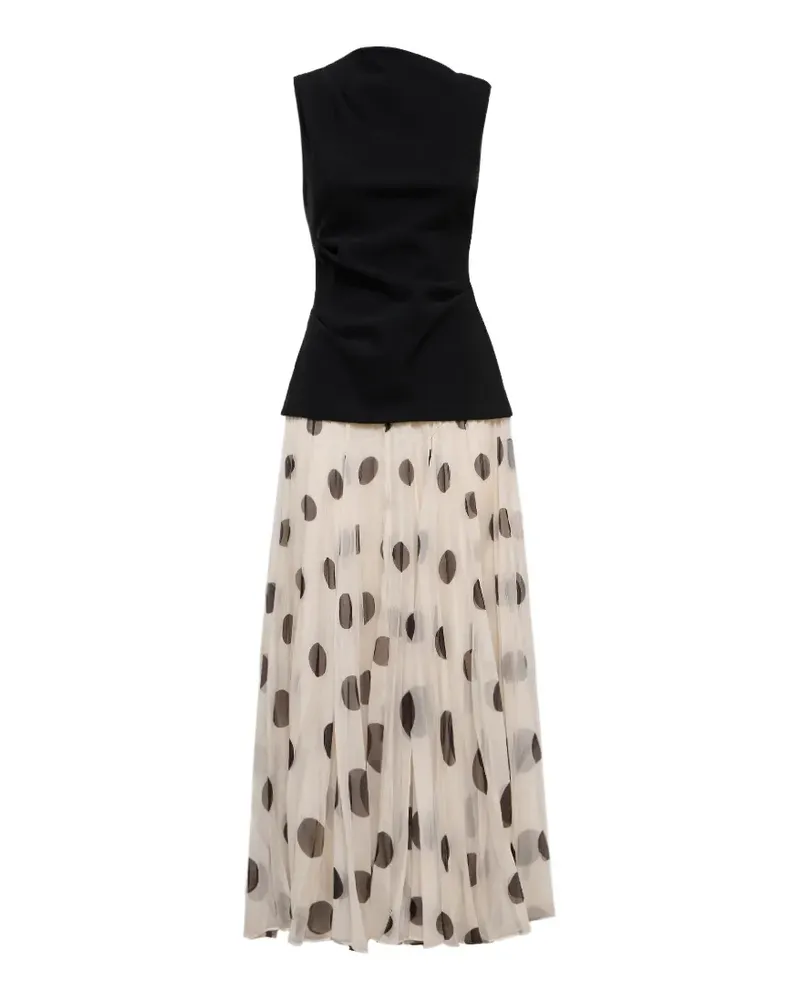 Acler Langes Kleid mit Polka Dots - Schwarz Schwarz