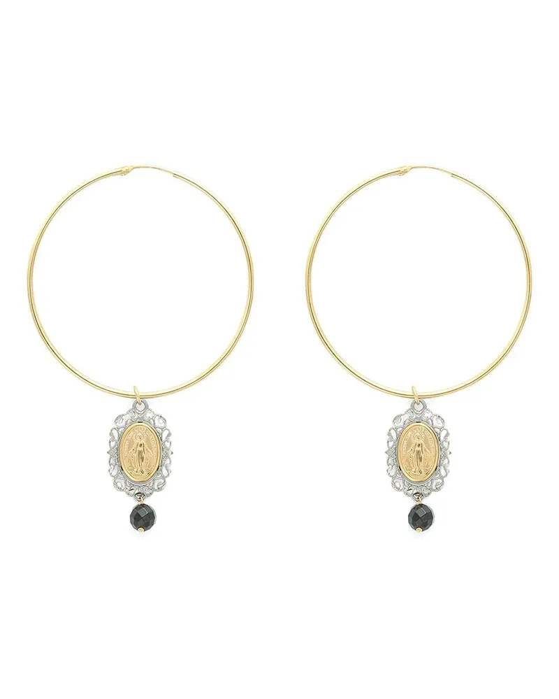 Dolce & Gabbana 18kt Sicily Gelb- und Weißgoldohrringe mit Jade Gold
