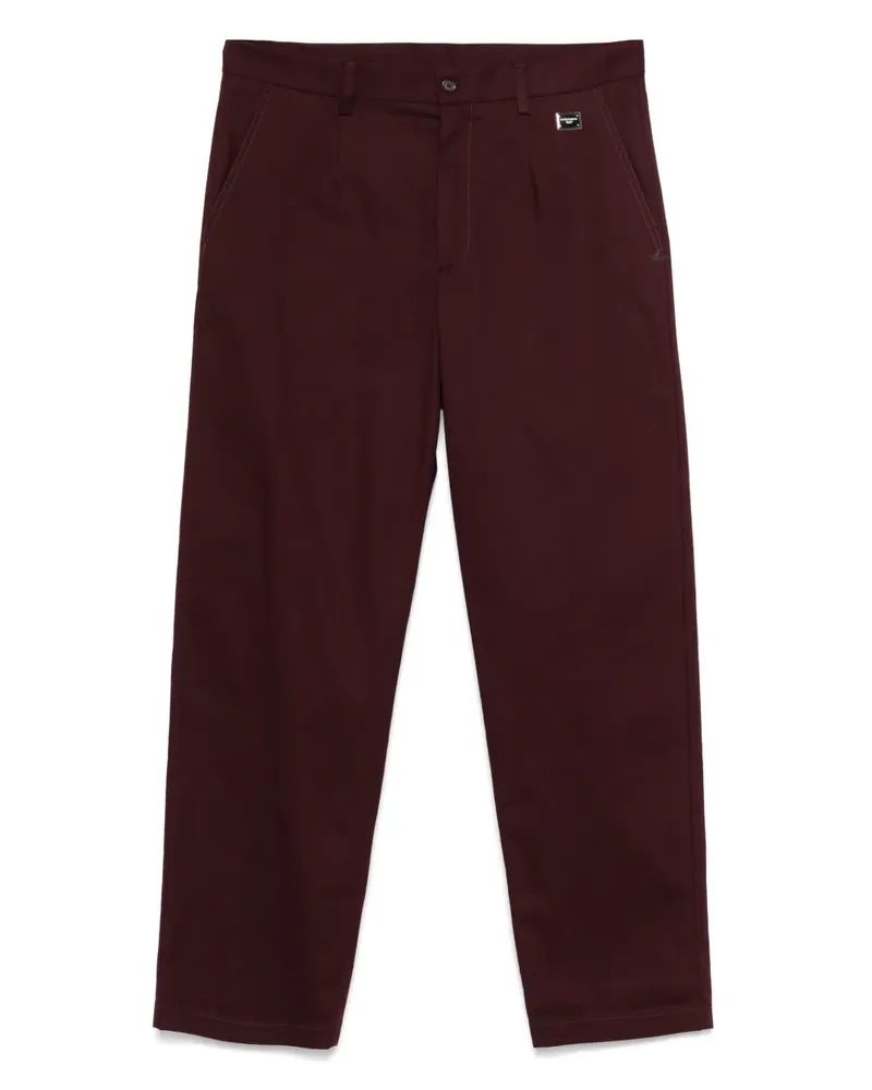 Dolce & Gabbana Chino mit Logo-Schild - Rot Rot