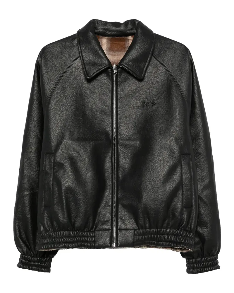 Arte Antwerp Wendbare Jacke mit Karomuster - Schwarz Schwarz