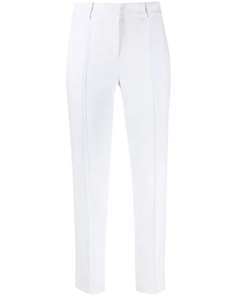 Michael Kors Cropped-Krepphose - Weiß Weiß
