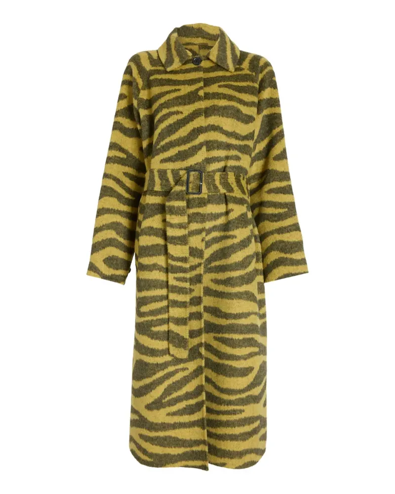 Proenza Schouler Juliette Mantel aus Zebra-Jacquard - Gelb Gelb