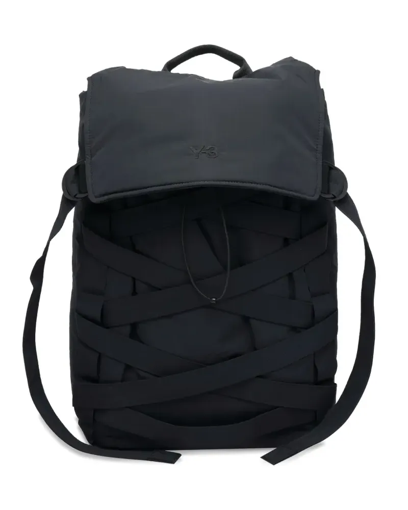 Y-3 Rucksack mit überkreuzten Riemen - Schwarz Schwarz