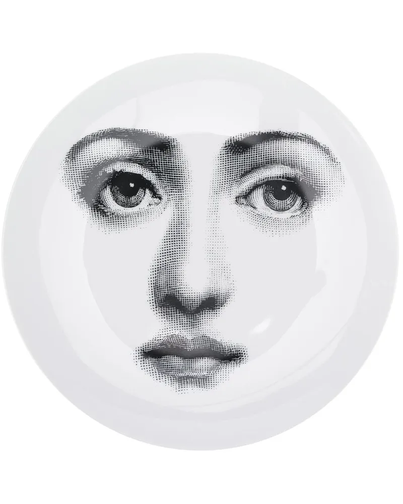 Fornasetti Wandteller mit Lina-Cavalieri-Print Weiß