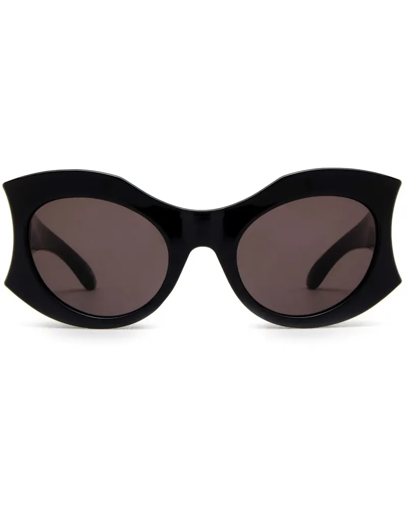 Balenciaga Sonnenbrille mit rundem Gestell - Schwarz Schwarz