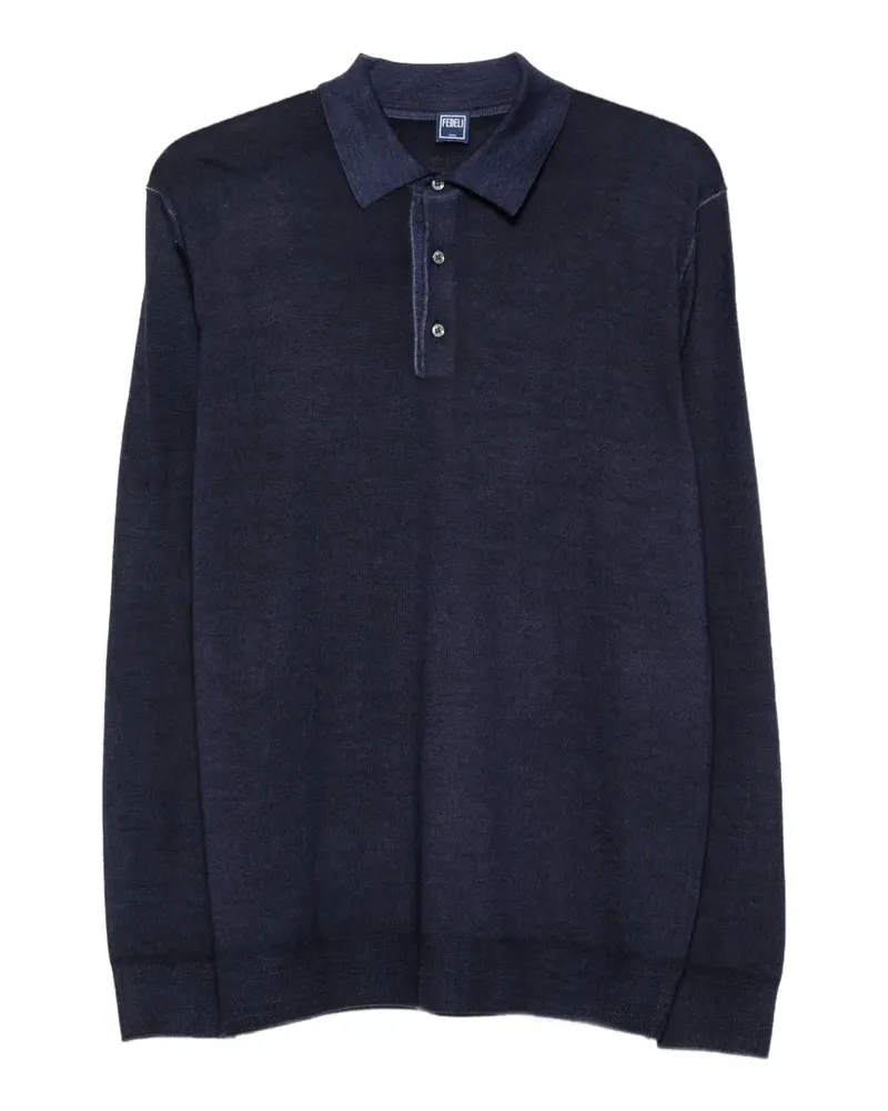 Fedeli Langärmeliger Pullover - Blau Blau