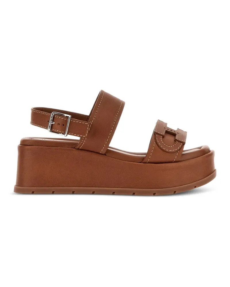 Hogan buckle leather sandals - Braun Braun