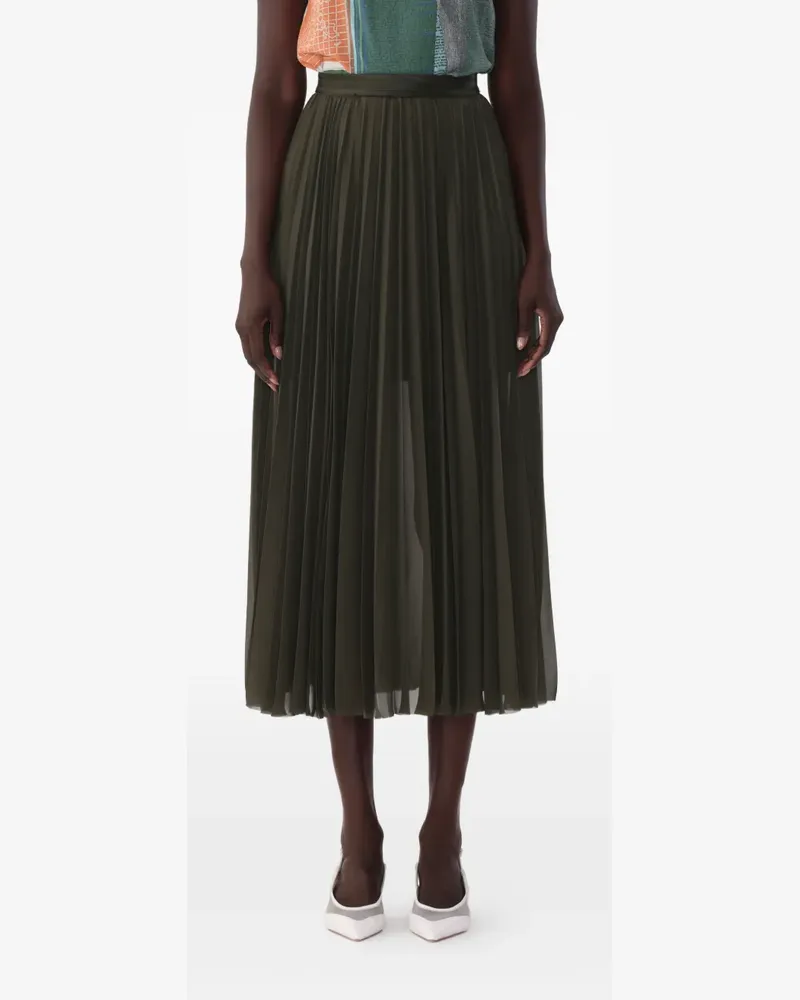 Jason Wu chiffon pleated midi skirt - Grün Grün