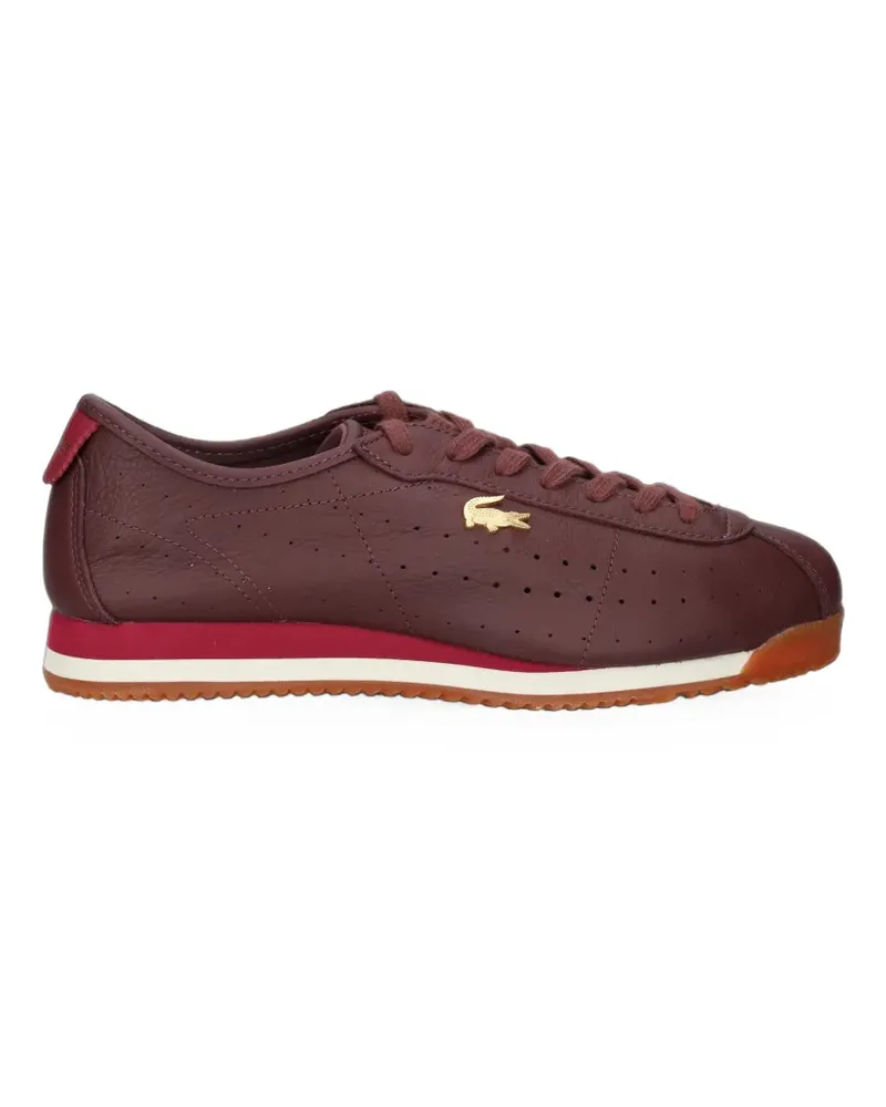 Lacoste Perforierte Sneakers mit Logo-Schild - Rot Rot